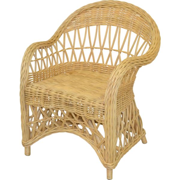Relaxsessel, Beige (Beige, Ohne Kissen), B:65Cm H:85Cm T:65Cm, Hofmann Living And More, Sessel, Relaxsessel, Handgeflochten-image
