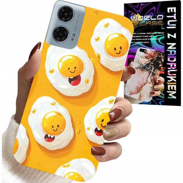 Custodia Per Motorola Moto G35 - Custodia Con Uova Sorridenti + Pellicola Protettiva-image