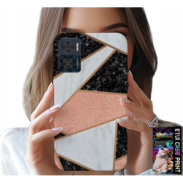 Custodia Per Motorola Moto E22 / E22I - Custodia Elegante E Alla Moda + Vetro-image