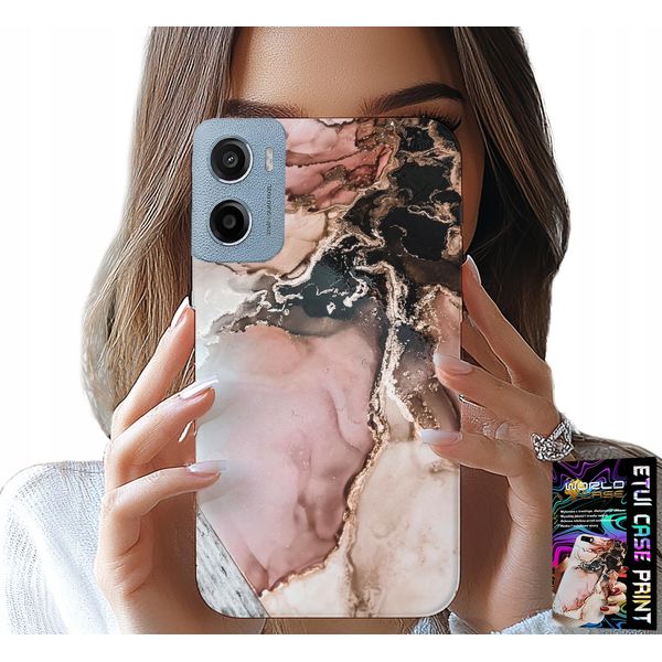 Custodia Per Motorola E15 / G05 - Elegante Marmorizzato Motivi Alla Moda + Pellicola Protettiva-image