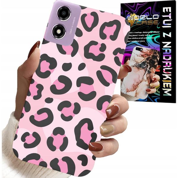 Custodia Per Motorola Moto E14 - Rosa Pantera Pantera Motivi Femminili-image