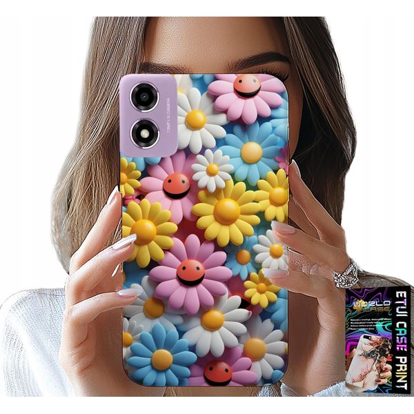 Custodia Per Motorola Moto E14 - Fiori Colorati, Margherite Custodia Case-image