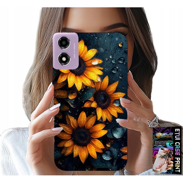 Custodia Per Motorola Moto E14 - Girasoli, Girasole, Motivi Floreali-image