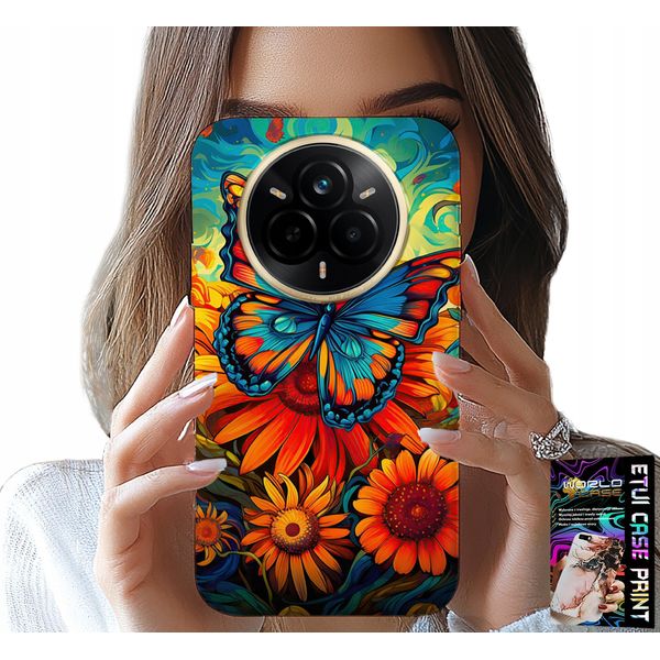 Custodia Per Realme 14 Pro+ 5G - Farfalle Farfalline Fiori Rose Custodia-image