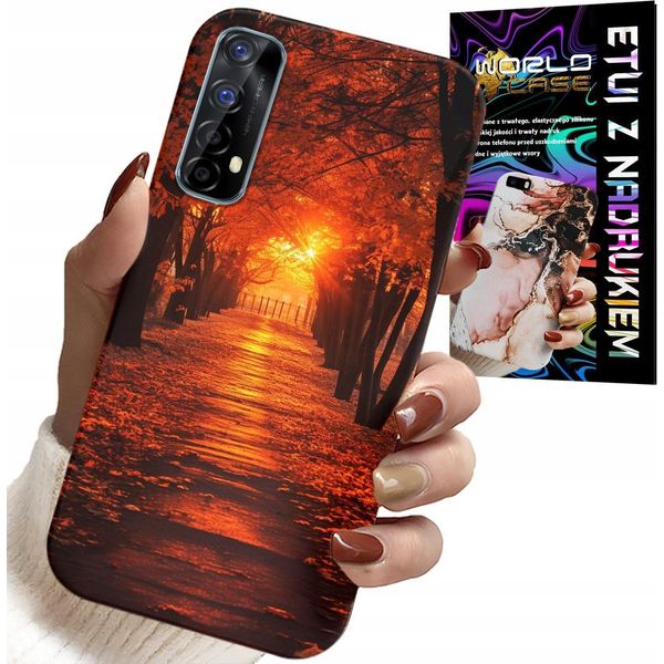Custodia Per Realme 7 - Parco, Autunno, Foglie Che Cadono, Retro-image