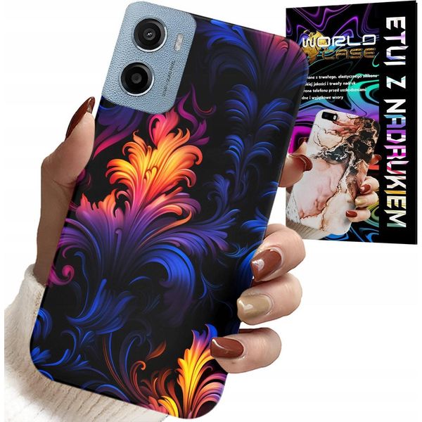 Custodia Per Motorola E15 / G05 - Motivi Astratti Colorati + Pellicola Protettiva-image