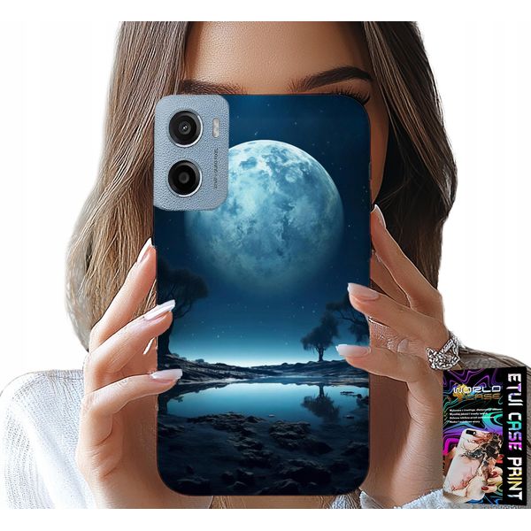 Custodia Per Motorola E15 / G05 - Luna Piena Custodia + Pellicola Protettiva-image