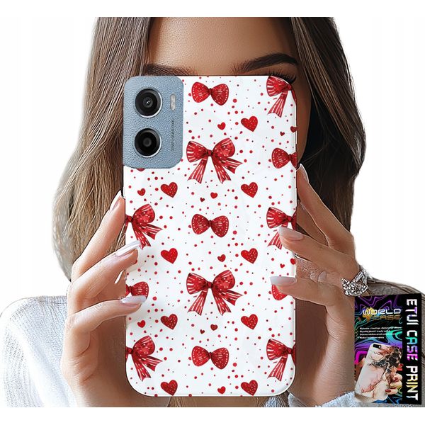 Custodia Per Motorola E15 / G05 - Nastri Rossi Nastro Modelli Alla Moda-image