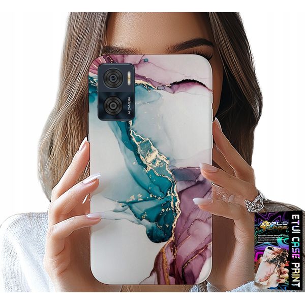 Custodia Per Motorola Moto E22 / E22I - Elegante Marmorizzata Alla Moda Femminile-image
