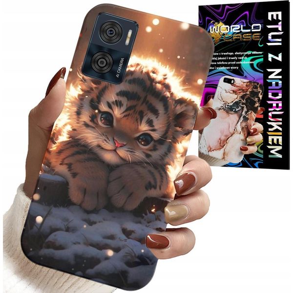 Custodia Per Motorola Moto E22 / E22I - Con Stampa Tigrottino Carino Custodia Case-image