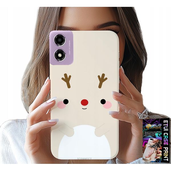Custodia Per Motorola Moto E14 - Renifer, Renifer, Motivi Natalizi-image