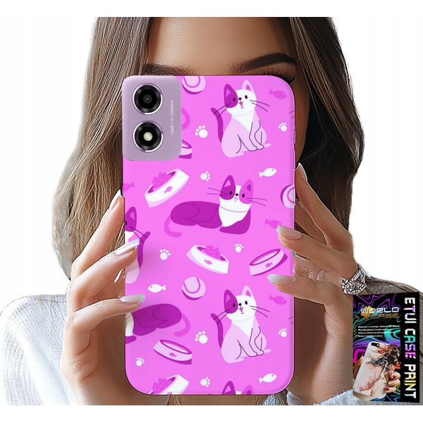 Custodia Per Motorola Moto E14 - Love Cat, Motivi Con Gatti Gatti, Custodia-image
