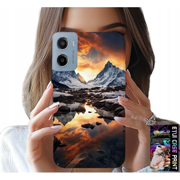 Custodia Per Motorola E15 / G05 - Fiume, Montagne, Cime, Everest + Pellicola Protettiva-image