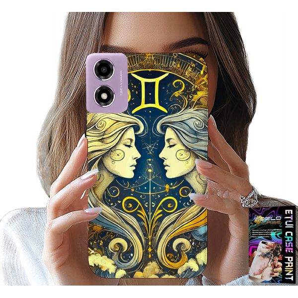 Custodia Per Motorola Moto E14 - Segno Zodiacale, Gemelli Astronomia Case-image