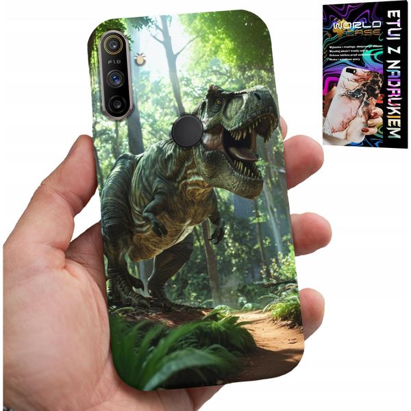 Custodia Do Realme C3 - Dino Dinozaur Tyranozaur Case + Pellicola Protettiva-image