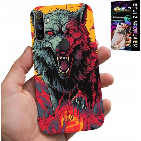 Custodia Per Realme C3 - Lupo Lupi Branco Super Modelli Custodia + Pellicola Protettiva-image
