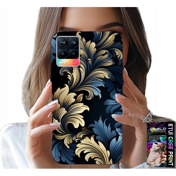 Custodia Per Realme 8 / 8 Pro - Elegante Custodia Dorata Con Motivi Alla Moda-image