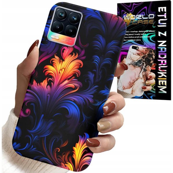 Custodia Per Realme 8 / 8 Pro - Motivi Astratti Colorati + Pellicola Protettiva-image