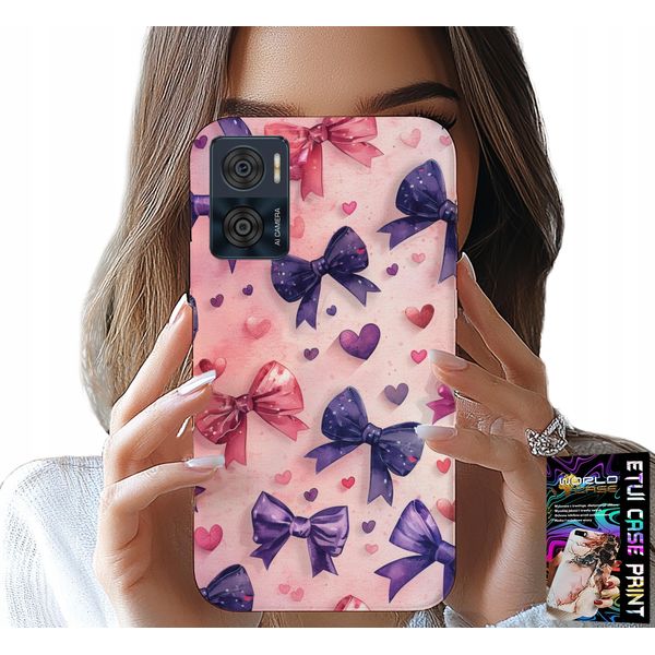 Custodia Per Motorola Moto E22 / E22I - Nastri Colorati Nastro Motivi + Vetro-image
