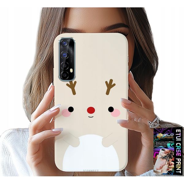 Custodia Per Realme 7 - Renifer, Renna, Motivi Natalizi-image