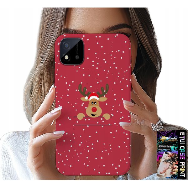 Custodia Per Realme C11 2021 - Renna Di Babbo Natale + Vetro-image