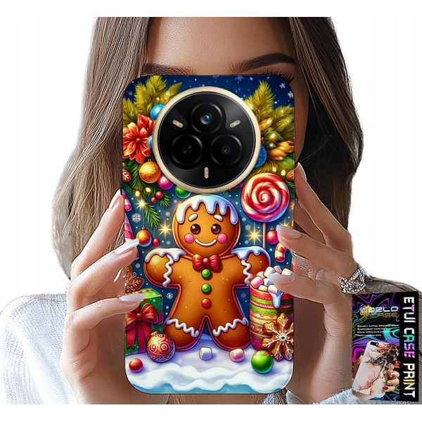 Custodia Per Realme 14 Pro 5G - Pan Di Zenzero, Motivi Natalizi Colorati + Pellicola Protettiva-image
