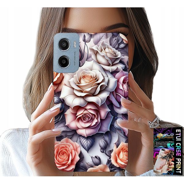 Custodia Per Motorola E15 / G05 - Motivi Floreali Rosa Rose Fiori Custodia-image