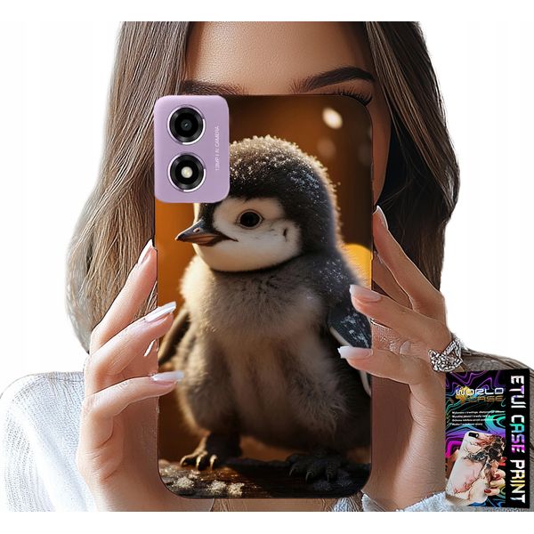 Custodia Per Motorola Moto E14 - Pinguino Carino, Tuptak, Madagascar Motivi-image