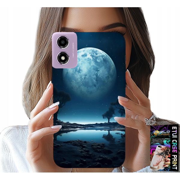 Custodia Per Motorola Moto E14 - Luna Piena Custodia + Pellicola Protettiva-image