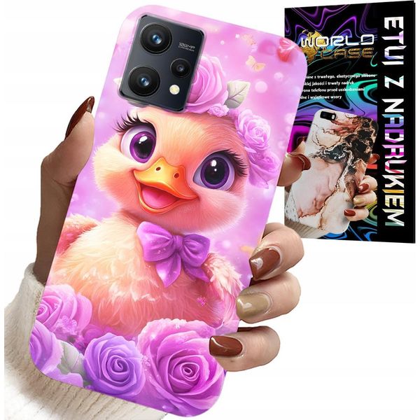 Custodia Per Realme 9 5G - Dolce Anatroccolo, Anatra Su Sfondo Rosa-image
