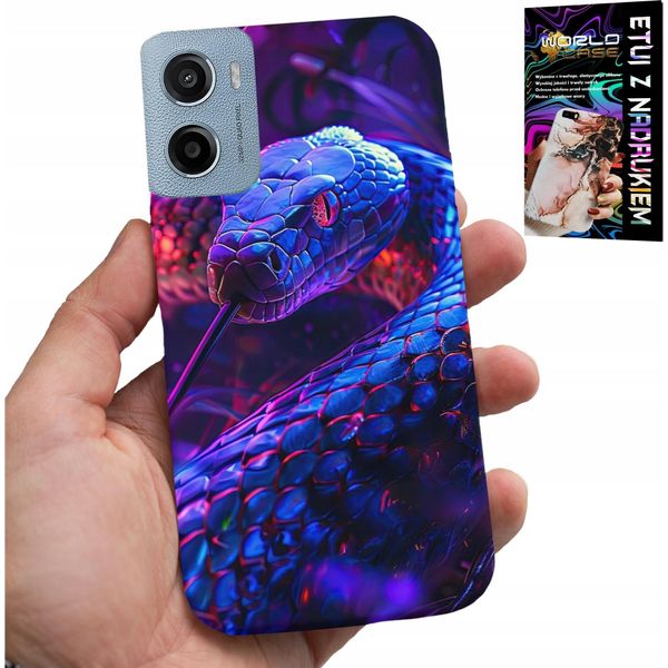 Custodia Per Motorola E15 / G05 - Serpente Cobra Serpente A Sonagli Rettili Custodia + Pellicola Protettiva-image