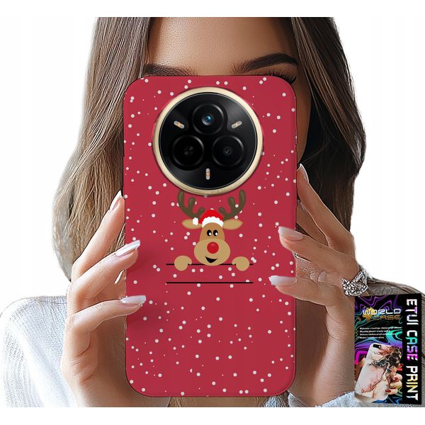 Custodia Per Realme 14 Pro 5G - Renna Natalizia Babbo Natale Natale + Pellicola Protettiva-image