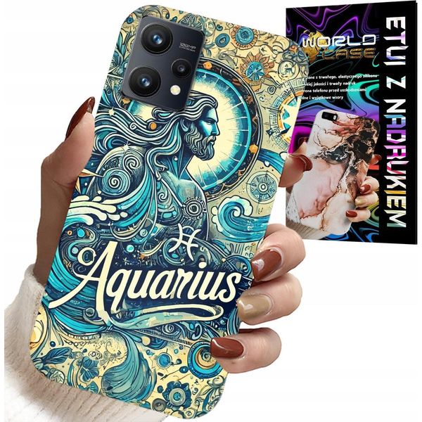 Custodia Per Realme 9 5G - Segno Zodiacale, Acquario, Astronomia Cover-image