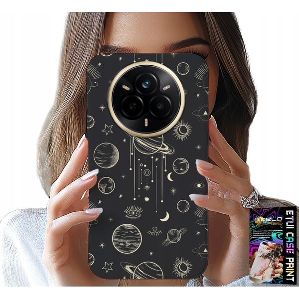 Custodia Per Realme 14 Pro+ 5G - Cosmo Pianeti Stelle Luna + Pellicola Protettiva-image