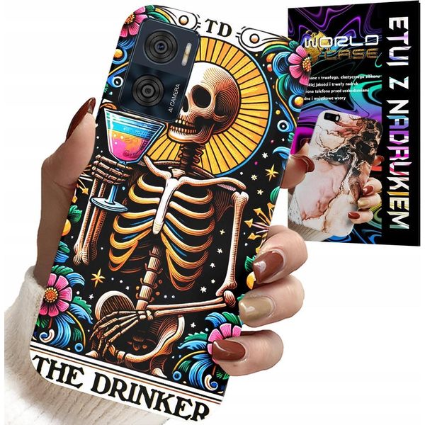 Custodia Per Motorola Moto E22 / E22I - The Drinker Alko Winko Drink Modelli Case-image