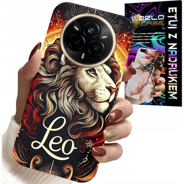 Custodia Per Realme 14 Pro 5G - Leone, Segno Zodiacale Astronomia, Custodia + Pellicola Protettiva-image