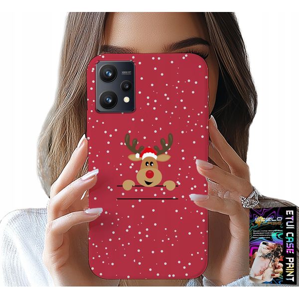 Custodia Per Realme 9 Pro - Renna Natalizia Babbo Natale Natale + Vetro-image