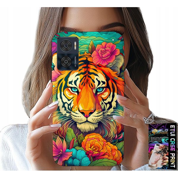 Custodia Per Motorola Moto E22 / E22I - Motivi Animali Tigre Tigrotto Custodia-image