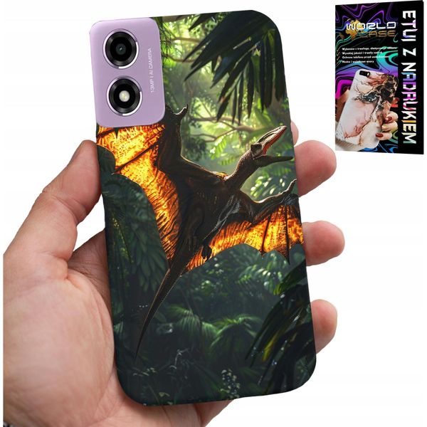 Custodia Per Motorola Moto E14 - Dino Dinosauro Pterodattilo Custodia Posteriore-image