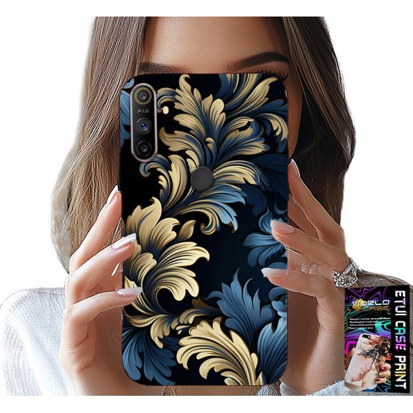Custodia Per Realme C3 - Elegante Custodia Dorata Con Motivi Alla Moda-image