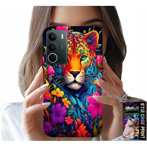 Custodia Per Realme C71 4G - Motivi Floreali Tigre Tigrotti + Pellicola Protettiva-image