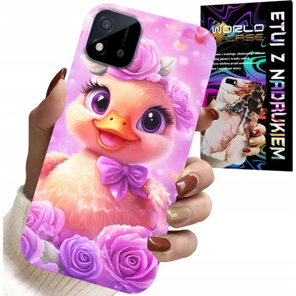 Custodia Per Realme C11 2021 - Dolce Anatroccolo, Anatra Su Sfondo Rosa-image