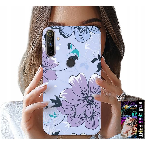 Custodia Per Realme C3 - Fiori Motivi Floreali Alla Moda Cover Posteriori-image