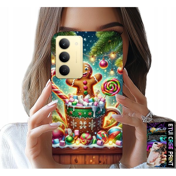 Custodia Per Realme 14X - Pan Di Zenzero Pan Di Zenzero Natalizio Motivi + Vetro-image