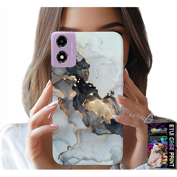Custodia Per Motorola Moto E14 - Elegante Marmorizzato Modelli Femminili Alla Moda-image