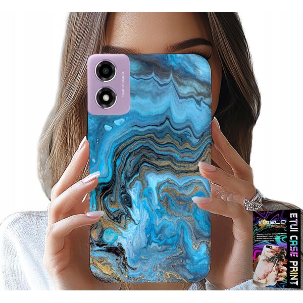 Custodia Per Motorola Moto E14 - Modelli Marmorizzati Custodia + Pellicola Protettiva-image