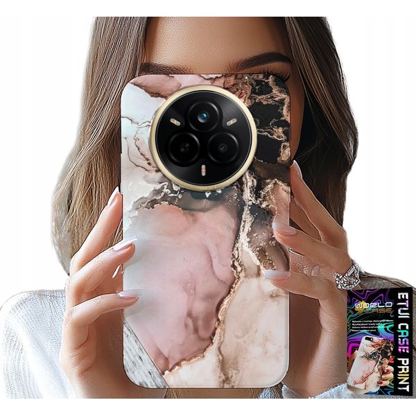 Custodia Per Realme 14 Pro+ 5G - Elegante Marmo, Motivi Alla Moda + Pellicola Protettiva-image