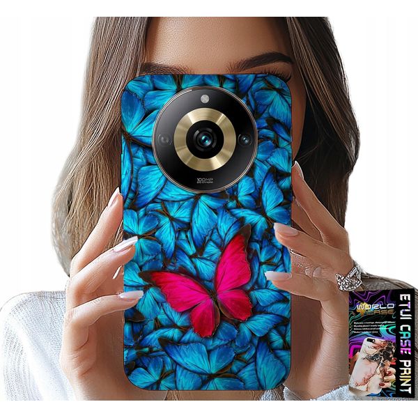 Custodia Per Realme 11 Pro - Farfalle Blu, Farfalla, Motivi Femminili-image