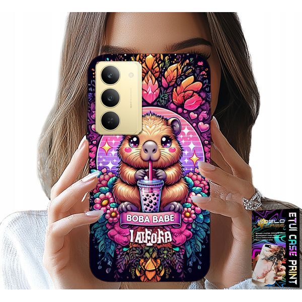 Custodia Per Realme 14X - Dolce Capibara Con Frullato, Fantastici Disegni-image