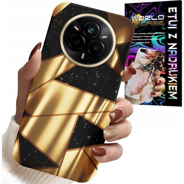Custodia Per Realme 14 Pro 5G - Eleganti Motivi Dorati + Pellicola Protettiva Hydro-image